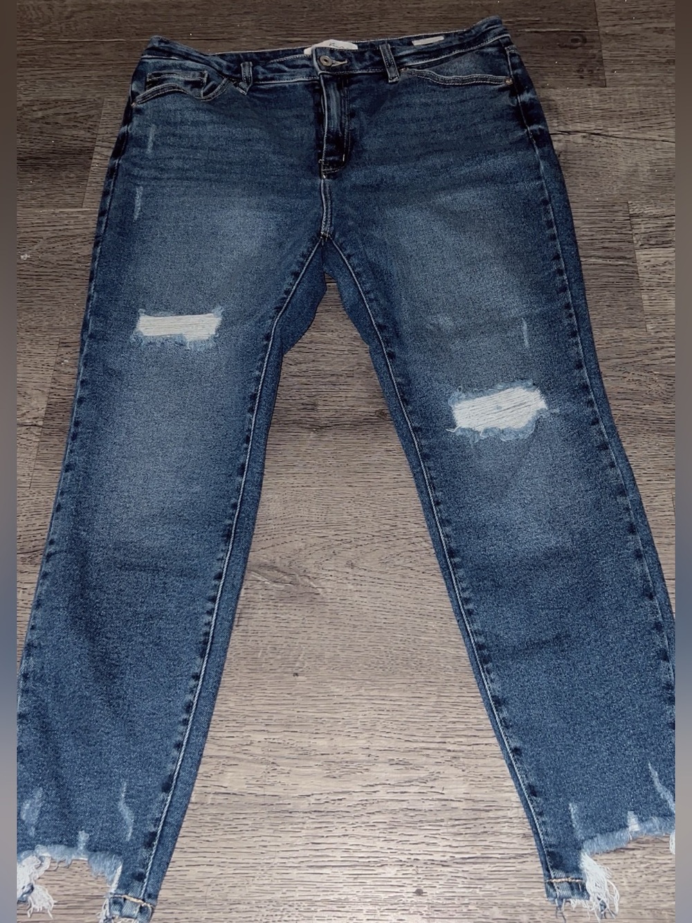 KanCan Dark Blue Distressed Women’s Jeans
